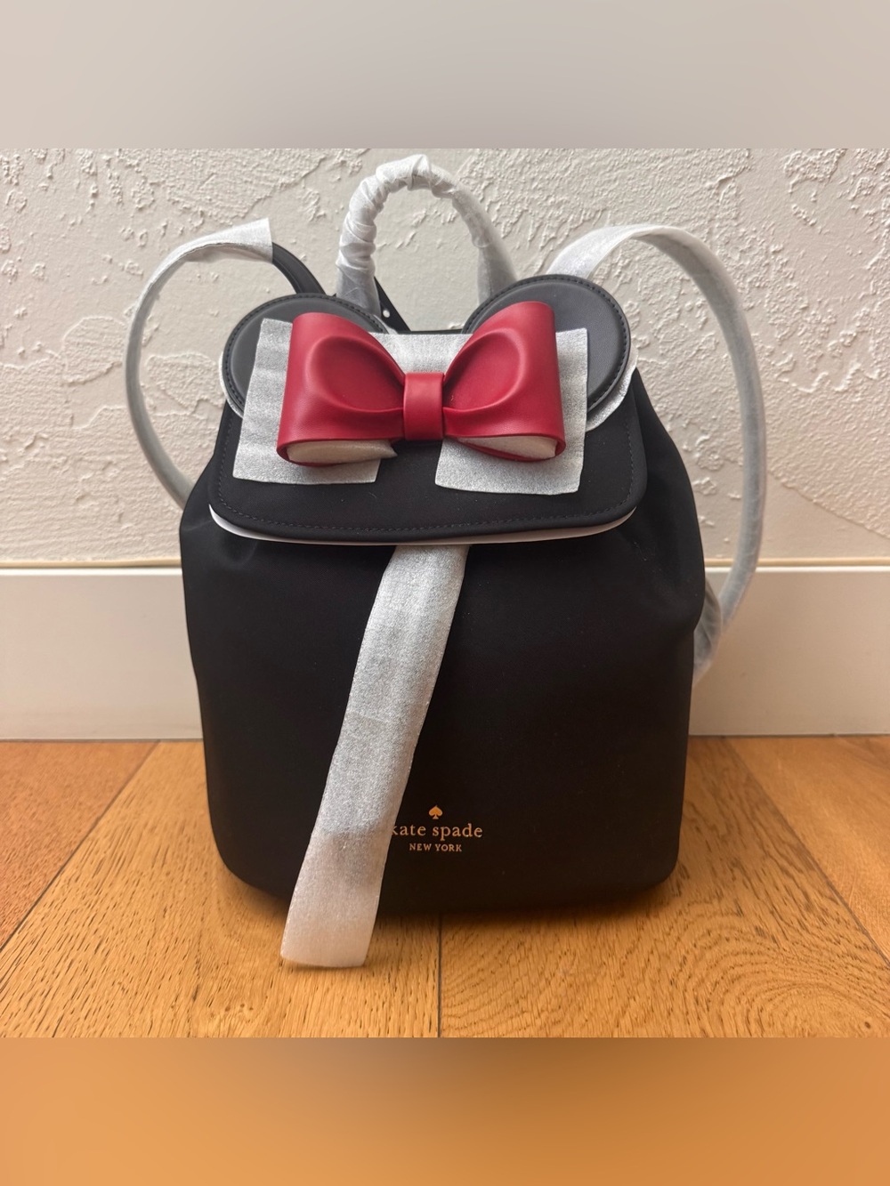 Disney X Kate Spade New York Black Minnie Mouse 3D Flap Minnie Backpack